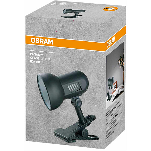 Лампа настільна OSRAM Panan CLASSIC CLIP E27, чорний