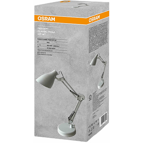 Лампа настольная OSRAM Panan CLASSIC PIXAR E27, белый