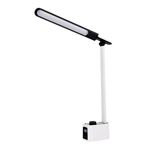 Лампа настільна OSRAM Panan Clock 8Вт 3000К 4000К 6500К 2USB з димером, білий
