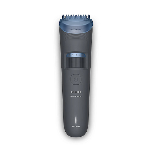 Тример Philips Series 3000, для бороди і вусів, акум., сталь, синій
