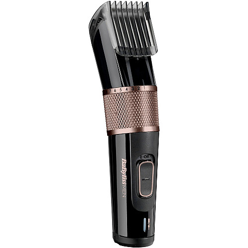 Машинка для стриження  Babyliss, мережа+акум., вібраційний мотор, насадок-1, сталь, чорно-коричневий
