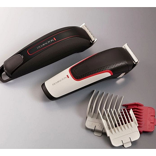 Машинка для стрижки Remington E51 Easy Fade Hair Clipper, сеть+аккум., роторный мотор, насадок-3, кейс, титан.напыл., черно-белое