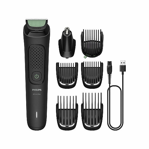 Тример Philips Series 3000, для обличчя, голови, тіла, акум., сталь, чорний