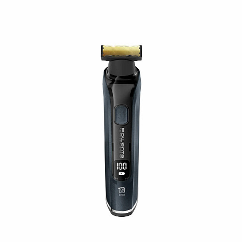 Тример Rowenta Forever Sharp Ultimate, для бороди, вусів, акум., насадок-10, 120 хв. використання, дисплей, сталь, синій