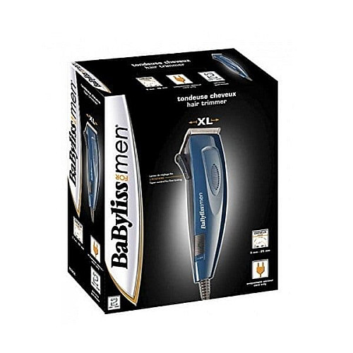 Машинка для стриження  Babyliss, від мережі, насадок-8, сталь, синій