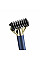Триммер Babyliss X-Blade Super-X Metal, для усов и бороды, акум., насадок-4, кейс, подставка, сталь, синий