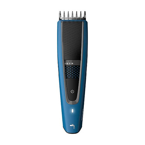 Машинка для стрижения Philips Series 5000, акум., роторный мотор, насадок-3, сталь, черно-синий