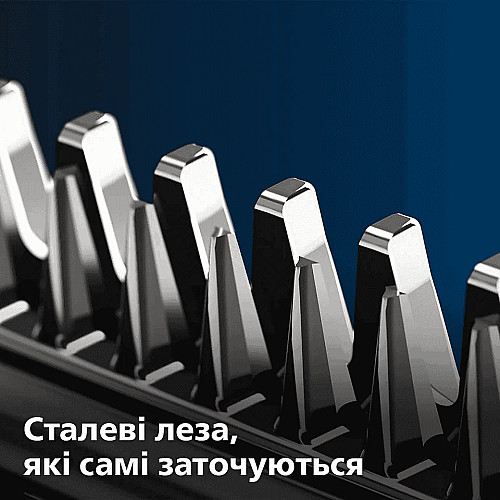 Машинка для стриження  Philips, акум., роторний мотор, сталь, сріблястий