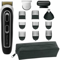 Тример Rowenta Trim & Style, для бороди, вусів, голови и тіла, мережа+акум., роторний мотор, насадок-11, чохол, титан.напил., чорно-сріблястий