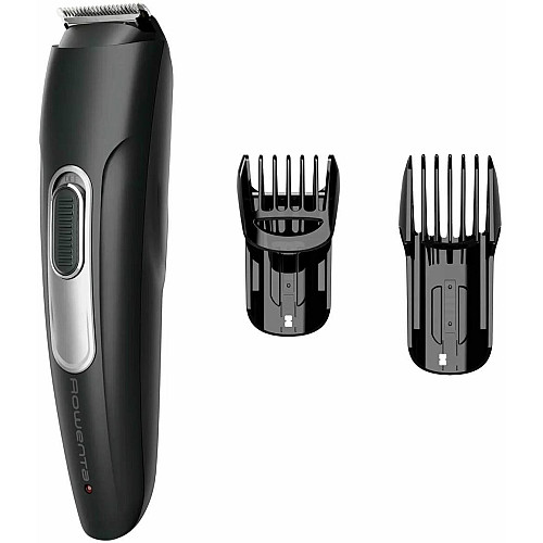 Тример Rowenta Stylis Easy, для бороди і вусів, мережа+акум., насадок-2, сталь, чорний