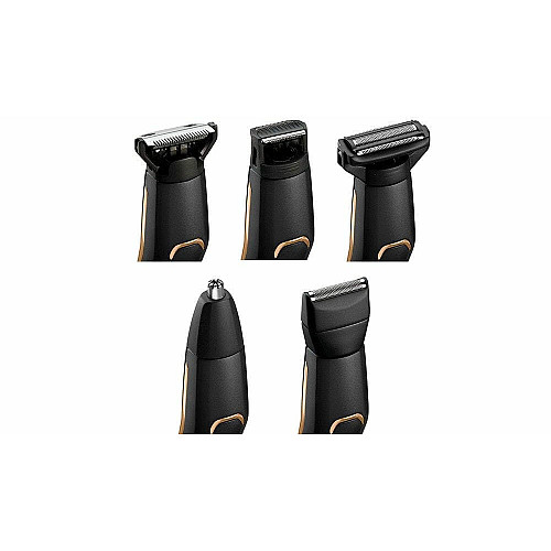Набор для стрижки Babyliss, для бороды, усов, головы, носа и тела, акум., вибрационный мотор, насадок-10, сталь, черный.