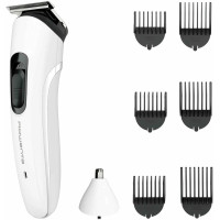 Тример Rowenta Trim&Style, для бороди, носа, вусів і голови, мережа+акум., насадок-7, сталь, білий