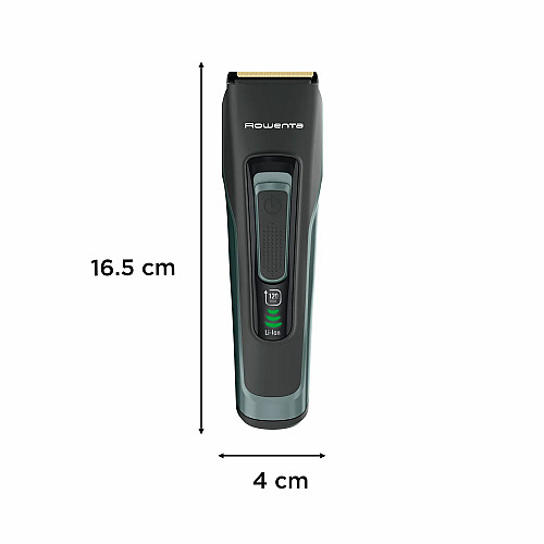 Машинка для стрижки Rowenta Advancer, для бороди, вусів, голови, мережа+акум., роторний мотор, насадок-2, кейс, титан.напил., темно-зелений