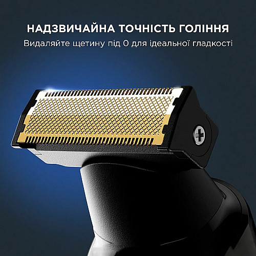 Тример Rowenta Forever Sharp Ultimate, для бороди, вусів, акум., насадок-10, 120 хв. використання, дисплей, сталь, синій