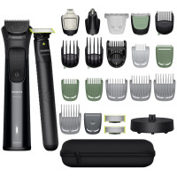 Тример Philips Series 9000, для обличчя, голови, тіла, акум., насадок-25, сталь, чорний