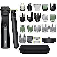 Тример Philips Series 9000, для обличчя, голови, тіла, акум., насадок-25, сталь, чорний