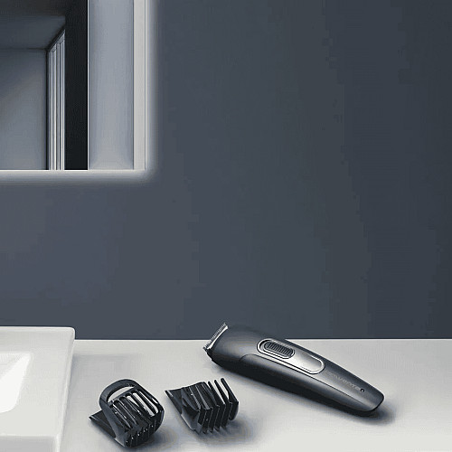 Тример Rowenta Stylis Easy, для бороди і вусів, мережа+акум., насадок-2, сталь, чорний
