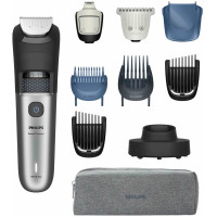 Триммер Philips Series 7000, для бороды и усов, акум., сталь, черно-серебристый
