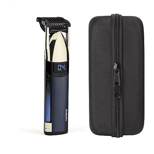 Триммер Babyliss Super-X Metal Series Navy&Gold Edition, для головы, усов и бороды, акум., насадок-1, кейс, сталь, сине-золотой.