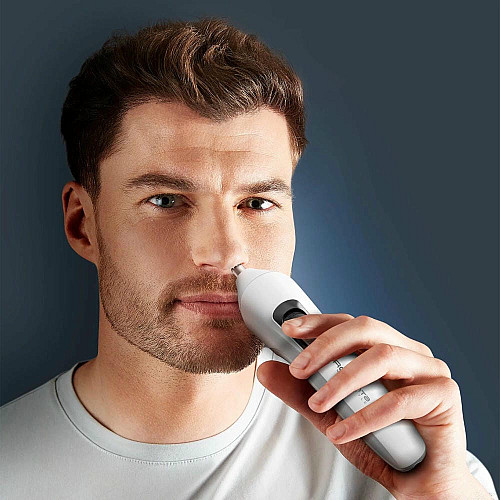Триммер Rowenta Trim&Style, для бороды, носа, усов и головы, сеть+акум., насадок-7, сталь, белый