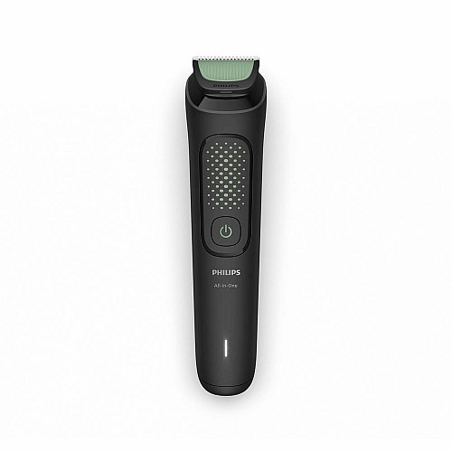Триммер Philips All-in-One Trimmer 3000 Series, для лица, головы, тела, акум., насадок-9, сталь, черный