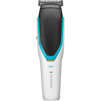 Машинка для стрижки Remington Power X Series X4, сеть+акум., насадок-3, сталь, бело-черный