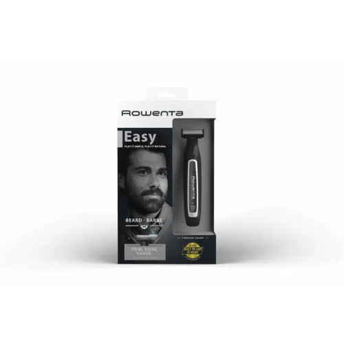 Тример Rowenta Forever Sharp, для бороди і вусів, мережа+акум., роторний мотор, насадок-3, сталь, чорний