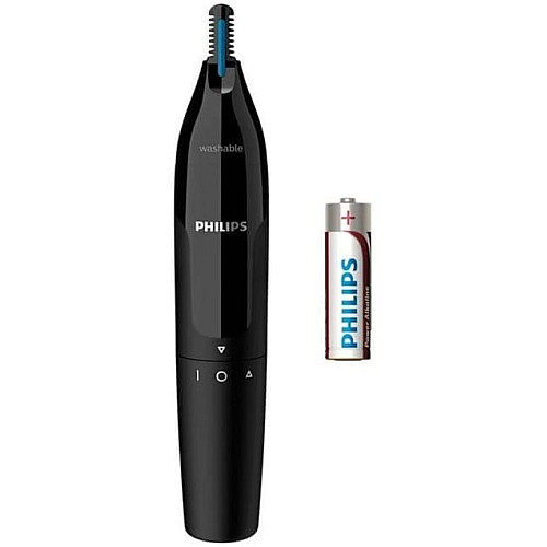 Тример Philips Series 1000, для носа та вух, 1хАА, сталь, чорний