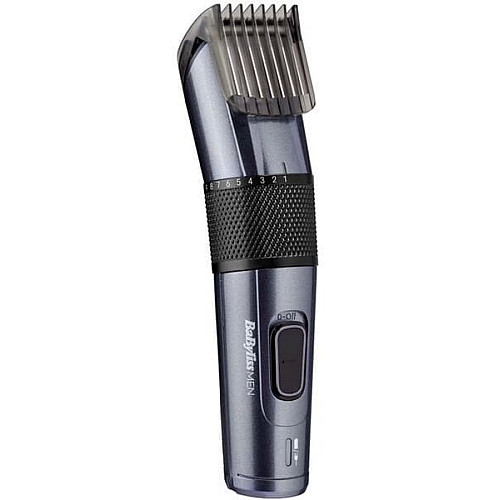 Машинка для стрижения Babyliss, сеть+аккум., вибрационный мотор, насадок-1, кейс, титан.напыл., серый