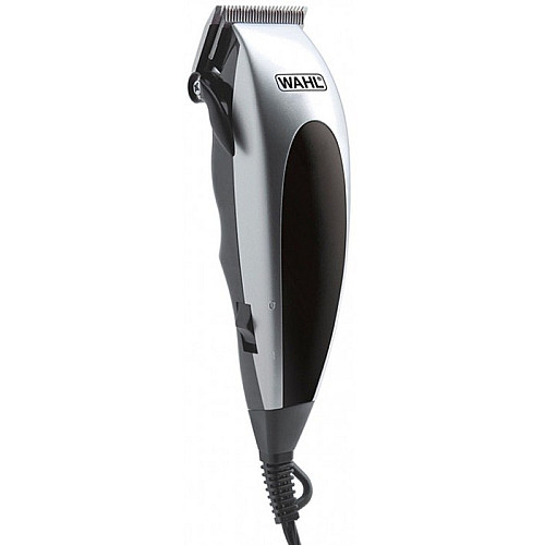 Машинка для стрижки WAHL HomePro, от сети, вибрационный мотор, насадок-8, кейс,ножницы, расческа в компл, сталь, черно-серебристый