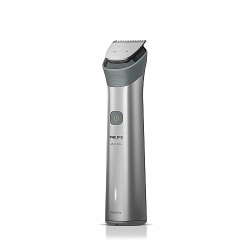 Тример Philips Series 5000, для бороди, голови та тіла, насадок-10, сталь, сірий