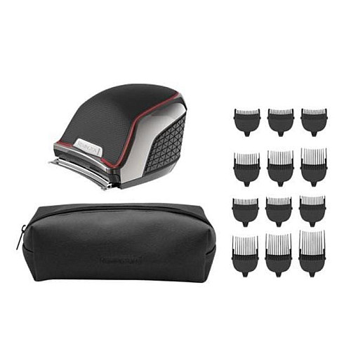 Машинка для стрижки Remington Quickcut Pro, сеть+аккум., роторный мотор, насадок-12, титан.напыл., черный