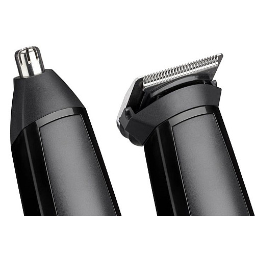 Набір для стрижки Babyliss, для бороди, вусів, голови і носа, акум., вібраційний мотор, насадок-6, сталь, чорний