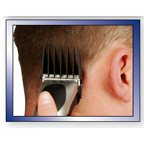 Машинка для стрижки WAHL HomePro, от сети, вибрационный мотор, насадок-8, кейс,ножницы, расческа в компл, сталь, черно-серебристый