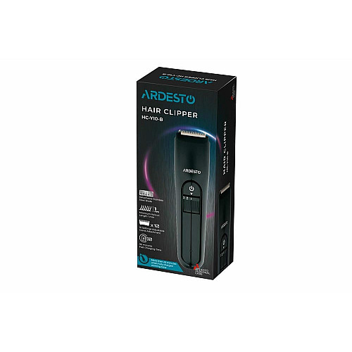 Машинка для стрижки ARDESTO HC-Y10-B, сеть+акум., насадок-1, сталь, черный
