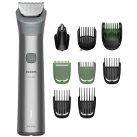 Триммер Philips Series 5000, для лица, головы, тела, акум., насадок-9, сталь, серый