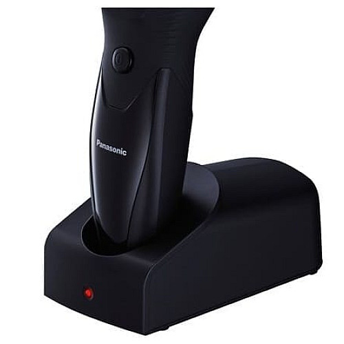 Триммер Panasonic, для бороды, усов, окантовки, акум., роторный мотор, насадок-1, сталь, черный.