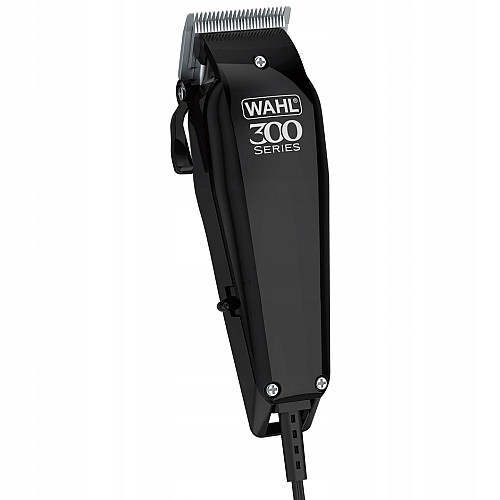 Машинка для стрижки Wahl Home Pro 300, мережа, вібраційний мотор, насадок-10, кейс, масло та ножиці у компл., сталь, чорний