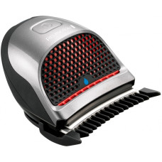 Машинка для стрижки Remington QuickCut Hairclipper, мережа+акум., роторний мотор, насадок-9, кейс, сталь, чорно-сріблястий
