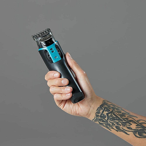 Машинка для стрижки Remington Power X Series X5, сеть+аккум., роторный мотор, насадок-4, сталь, черно-бирюзовый