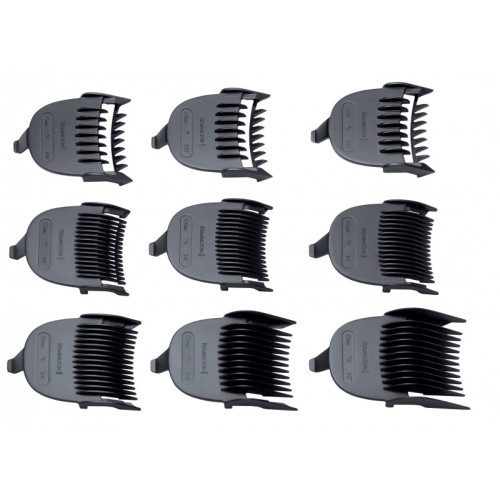 Машинка для стрижки Remington QuickCut Hairclipper, мережа+акум., роторний мотор, насадок-9, кейс, сталь, чорно-сріблястий