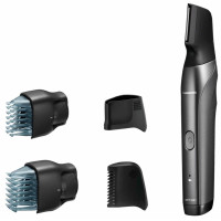 Триммер Panasonic, для бороды, усов, головы и тела, сеть+акум., насадок-4, чехол, быстрая зарядка, серый