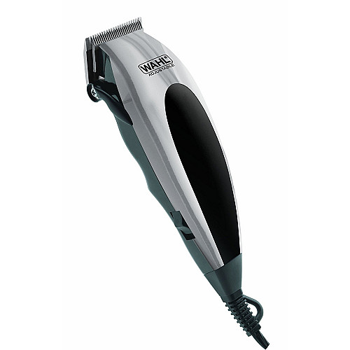 Машинка для стрижки WAHL HomePro, от сети, вибрационный мотор, насадок-8, кейс,ножницы, расческа в компл, сталь, черно-серебристый