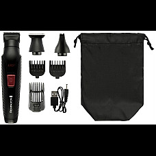Набір для стрижки Remington Graphite, для голови, вусів, бороди,носа і тіла, акум., насадок-6, чорний