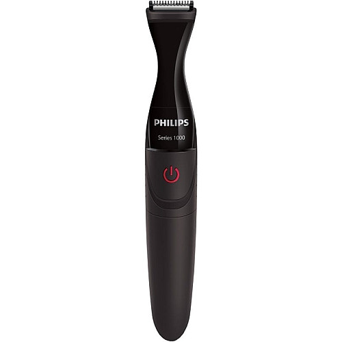 Тример Philips Multigroom series 1000, для бороди і вусів, 1хАА, насадок-4, сталь, чорний