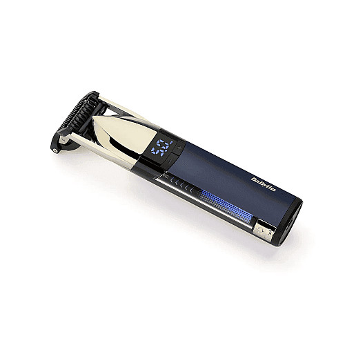 Триммер Babyliss Super-X Metal Series Navy&Gold Edition, для головы, усов и бороды, акум., насадок-1, кейс, сталь, сине-золотой.