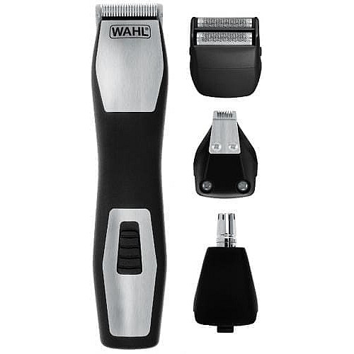 Триммер WAHL Groomsman, для бороды, усов, бровей, носа, тела, акум., роторный мотор, насадок-6, сталь, черный