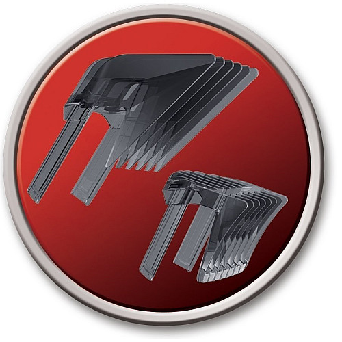 Машинка для стрижки Remington Pro Power Precision Steel, мережа+акум., роторний мотор, насадок-2, сталь, чорний