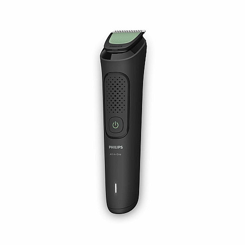 Триммер Philips All-in-One Trimmer 3000 Series, для лица, головы, носа, акум., насадок-7, сталь, черный