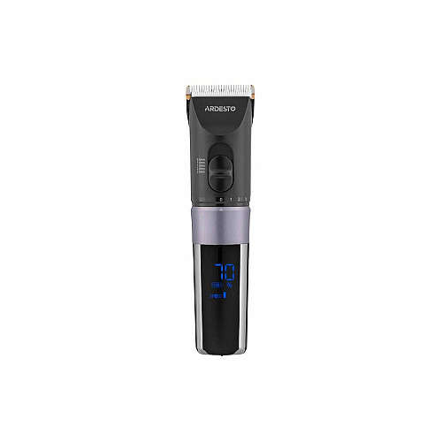 Машинка для стрижки ARDESTO HC-Y40-DBS, сеть+акум., насадок-4, титан. напил + керамика, черный